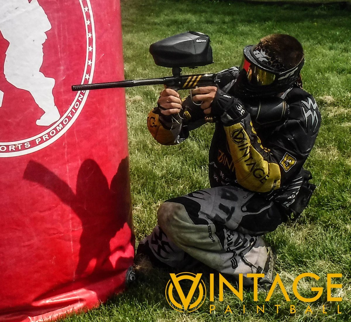 Tony, 13 on his sleeve, kneels tight to a PSP inflatable, June 2015.